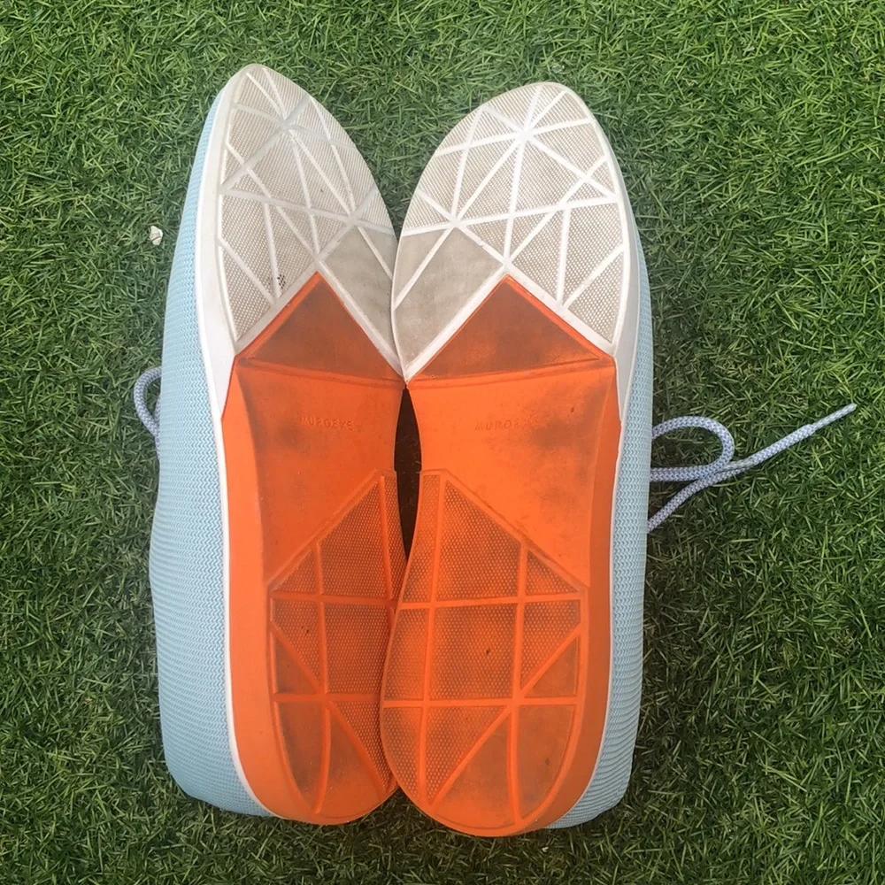 Muroexe Aqua blue atom sneakers sz 42 8.5M